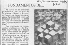 Fundamentos de --  [artículo].
