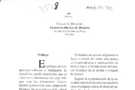 La poesía physica de Homero
