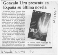 Gonzalo Lira presenta en España su última novela  [artículo].