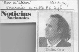 Distinción a Reinaldo Marchant  [artículo].