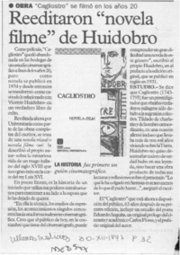 Reeditaron "novela filme" de Huidobro