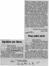 Agradece por libros  [artículo] Esteban Silva Cuadra.