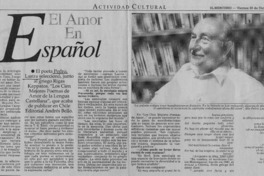 El amor en español  [artículo] J. M. Izquierdo S.