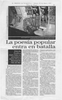La Poesía popular entra en batalla  [artículo].