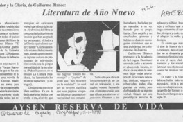 Literatura de año nuevo  [artículo].