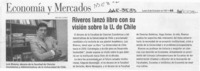 Riveros lanzó libro con su visión sobre la U. de Chile  [artículo].