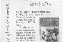 En el mudo corazón del bosque  [artículo].