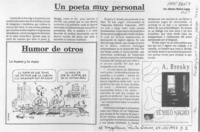 Un poeta muy personal  [artículo] Marino Muñoz Lagos.