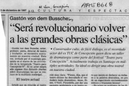"Será revolucionario volver a las grandes obras clásicas"  [artículo].