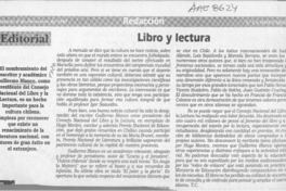 Libro y lectura  [artículo] T. C.