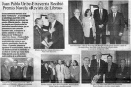 Juan Pablo Uribe-Etxeverría recibió premio novela "Revista de Libros"