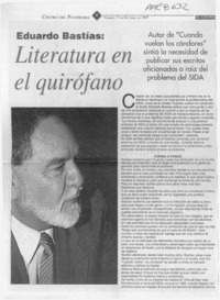 Literatura en el quirófano  [artículo].