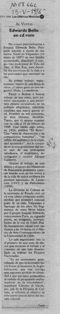 Edwards Bello en cd rom