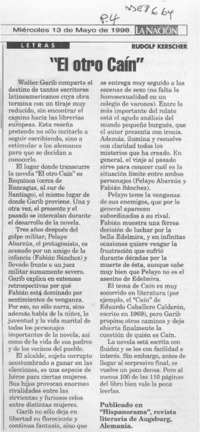 "El otro Caín"  [artículo] Rudolf Kerscher.