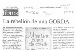 La rebelión de una gorda  [artículo] J. I. V.