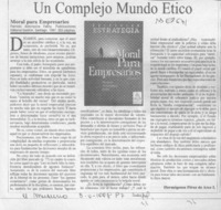 Un complejo mundo ético  [artículo] Hermógenes Pérez de Arce I.