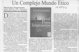Un complejo mundo ético  [artículo] Hermógenes Pérez de Arce I.