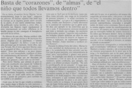 Basta de "corazones", de "almas", de "el niño que todos llevamos dentro"