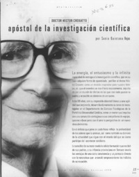 Apóstol de la investigación científica  [artículo] Sonia Quintana Rojas.