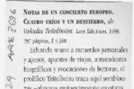 Notas de un concierto europeo  [artículo] A. B.