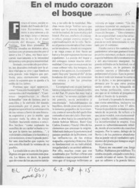 En el mudo corazón del bosque  [artículo] Arturo Volantines.