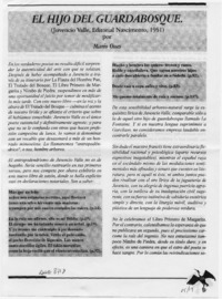 El hijo del guardabosque  [artículo] Mario Osses.