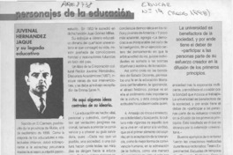 Juvenal Hernández y su legado educativo  [artículo] Juan Antonio Massone.