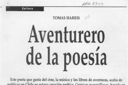 Aventurero de la poesía  [artículo] Virginia Jaeger.