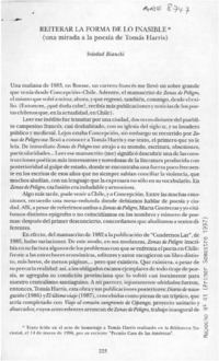 Reiterar la forma de lo inasible, una mirada a la poesía de Tomás Harris  [artículo] Soledad Bianchi.