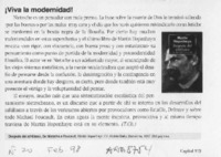 Viva la modernidad  [artículo] T. Ch.
