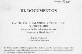 Castillos de palabras construidos en el aire