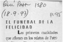 El funeral de la felicidad  [artículo].