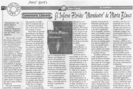 El infierno florido, "Maradentro" de Marta Blanco  [artículo] Gabriel Castro Rodríguez.