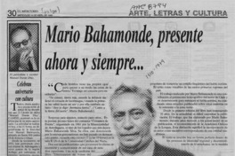 Mario Bahamonde, presente ahora y siempre