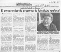 El compromiso de preservar la identidad  [artículo].