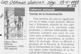 Teorías de la comunicación  [artículo].