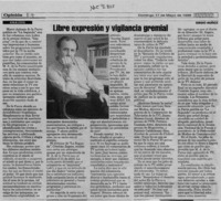 Libre expresión y vigilancia gremial  [artículo] Sergio Muñoz.