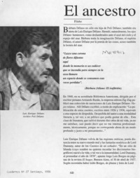 El ancestro Délano  [artículo] Filebo.