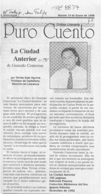 Puro cuento  [artículo] Tomás Soto Aguirre.