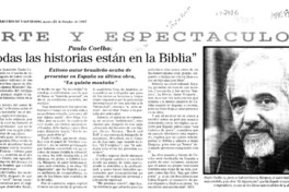 "Todas las historias están en la Biblia"  [artículo].
