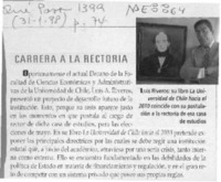 Carrera a la rectoría  [artículo].
