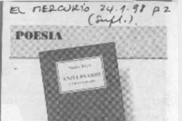 Aniversario y otros poemas  [artículo] Adriana Valdés.