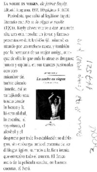 La Noche es virgen  [artículo].