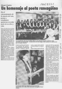 Un Homenaje al poeta rancagüino  [artículo].