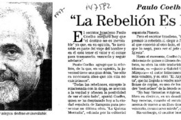 "La ReBelión es necesaria"  [artículo].