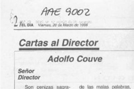 Adolfo Couve  [artículo] Tristán Altagracia.