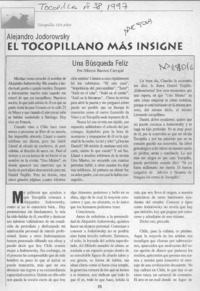 Alejandro Jodorowsky, el tocopillano más insigne  [artículo] Daniel Trujillo Rivas.