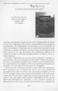 La vegetación natural de Chile  [artículo] Carmen Luz de la Maza.
