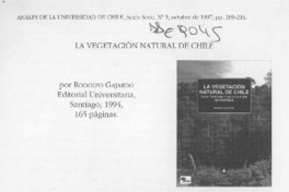 La vegetación natural de Chile  [artículo] Carmen Luz de la Maza.