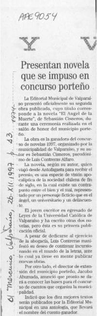 Presentan novela que se impuso en concurso porteño  [artículo].